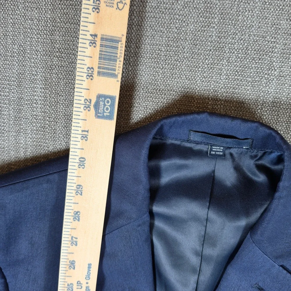 Jos. A. Bank Blazer Mens 40R Navy Blue 1906 Tailored Fit Wool Nylon Sport Coat